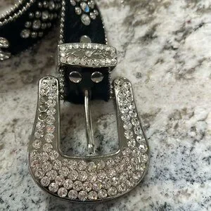 B.B. Simon | Accessories | Bb Simon Cross Crystal Leather  display picture 3